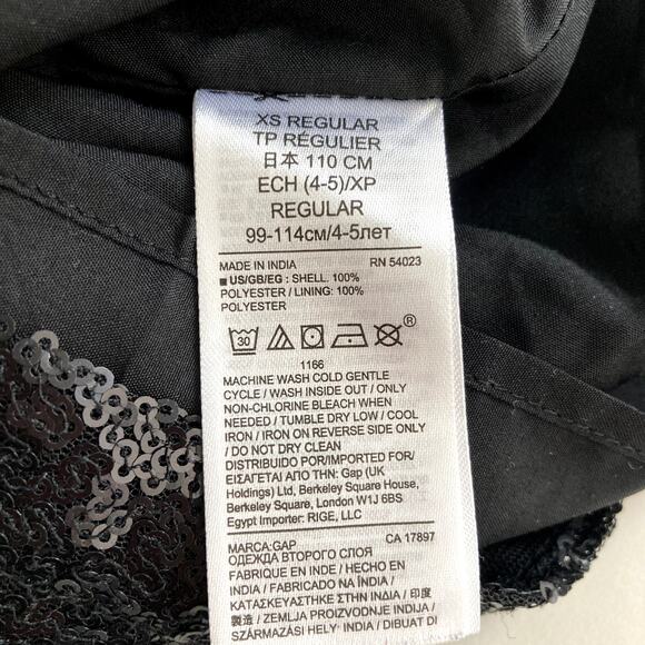 Gap Kids Sequin Shift Dress - Black - XS or 4/5 - Picture 9 of 11